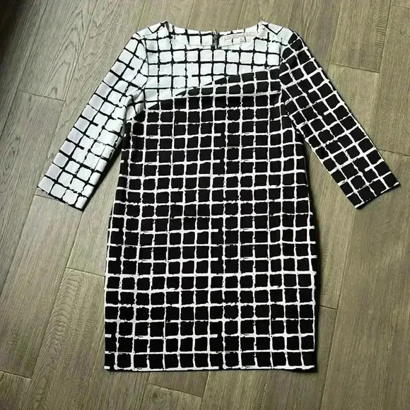 Rachel Rachel Roy | Black and white square  print dress - Picture 2 of 10
